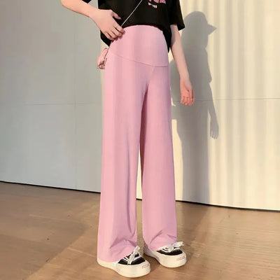 ALTEREverThings-Pantalon de Grossesse à Jambes Larges pour Femme Enceinte, Vêtements Fjwith à Rayures Verticales And Class