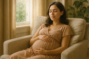 femme enceinte se relaxant